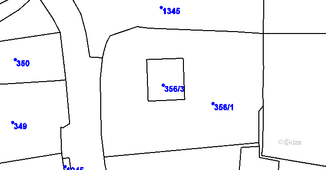 Parcela st. 356/3 v KÚ Mašovice u Meclova, Katastrální mapa