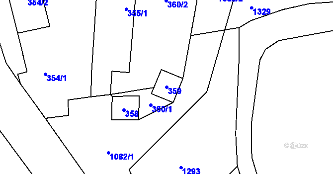 Parcela st. 359 v KÚ Mašovice u Meclova, Katastrální mapa