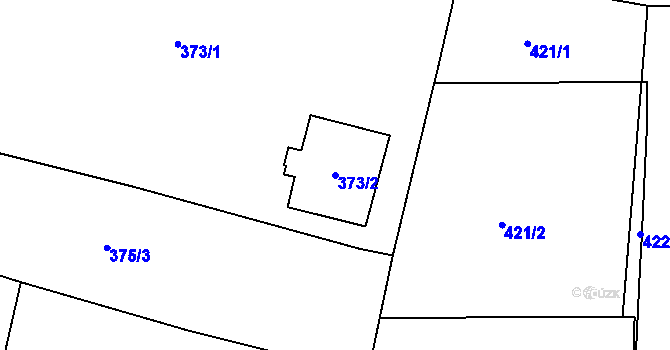 Parcela st. 373/2 v KÚ Mašovice u Meclova, Katastrální mapa