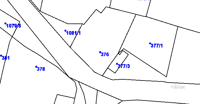 Parcela st. 376 v KÚ Mašovice u Meclova, Katastrální mapa