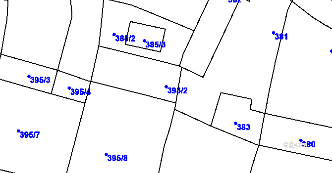 Parcela st. 393/2 v KÚ Mašovice u Meclova, Katastrální mapa