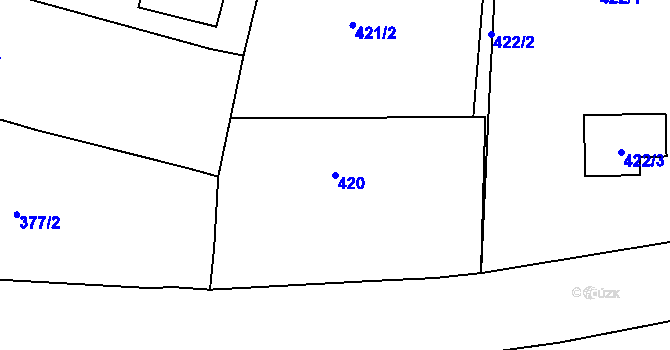 Parcela st. 420 v KÚ Mašovice u Meclova, Katastrální mapa