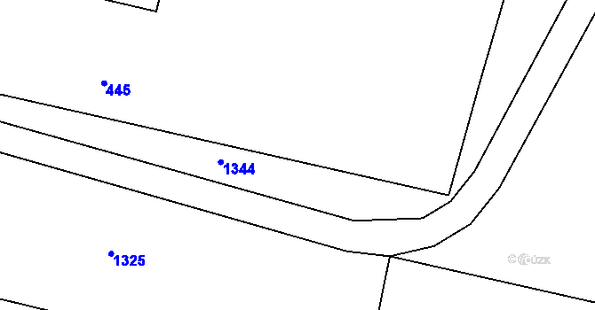 Parcela st. 444/2 v KÚ Mašovice u Meclova, Katastrální mapa