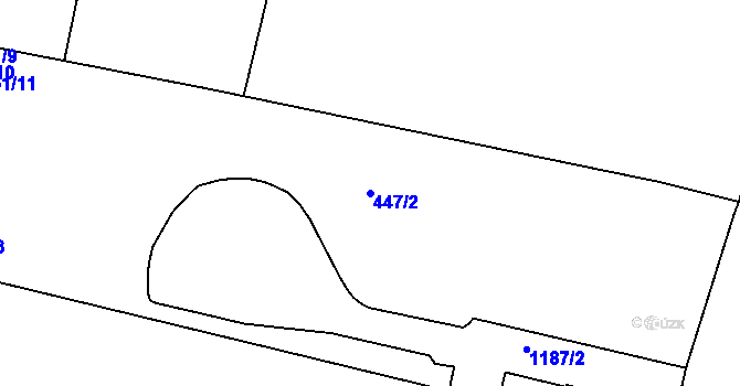 Parcela st. 447/2 v KÚ Mašovice u Meclova, Katastrální mapa