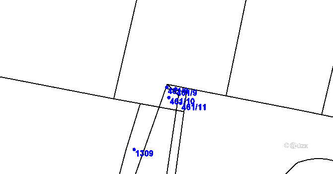 Parcela st. 461/8 v KÚ Mašovice u Meclova, Katastrální mapa