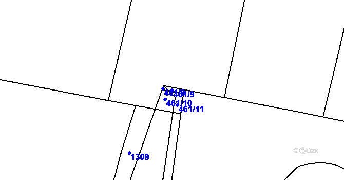 Parcela st. 461/9 v KÚ Mašovice u Meclova, Katastrální mapa