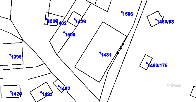 Parcela st. 1228/3 v KÚ Mašovice u Meclova, Katastrální mapa