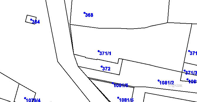 Parcela st. 371/1 v KÚ Mašovice u Meclova, Katastrální mapa