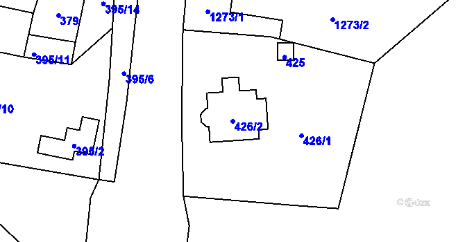 Parcela st. 426/2 v KÚ Mašovice u Meclova, Katastrální mapa