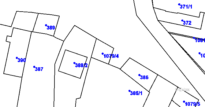 Parcela st. 1079/4 v KÚ Mašovice u Meclova, Katastrální mapa