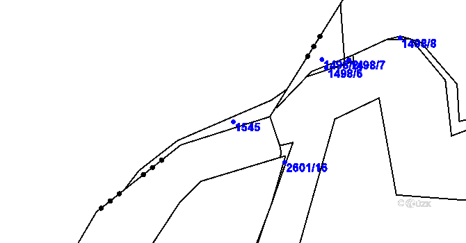 Parcela st. 1545 v KÚ Mašovice u Meclova, Katastrální mapa