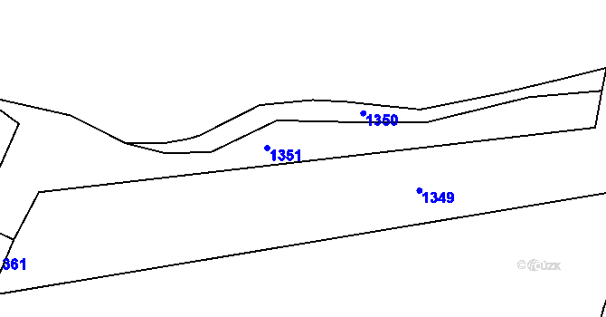 Parcela st. 504/72 v KÚ Meclov, Katastrální mapa