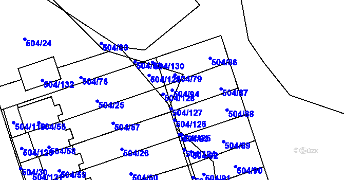 Parcela st. 504/94 v KÚ Meclov, Katastrální mapa