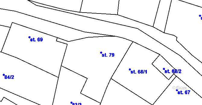 Parcela st. 79 v KÚ Mečichov, Katastrální mapa