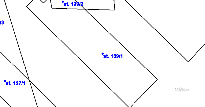 Parcela st. 139/1 v KÚ Mečichov, Katastrální mapa