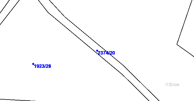 Parcela st. 2374/20 v KÚ Mečichov, Katastrální mapa