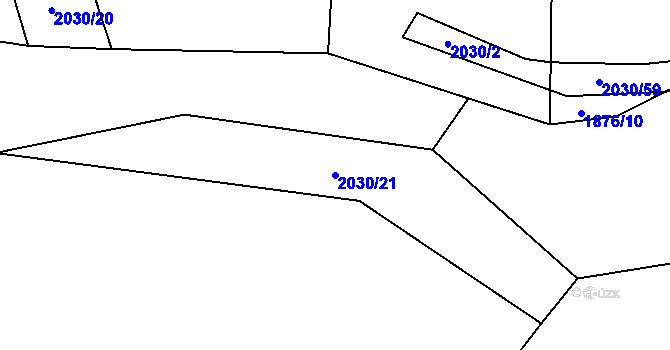 Parcela st. 2030/21 v KÚ Mečichov, Katastrální mapa