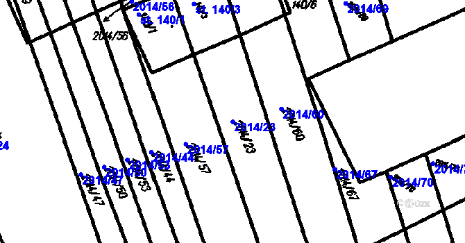 Parcela st. 2014/23 v KÚ Petrovice u Měčína, Katastrální mapa