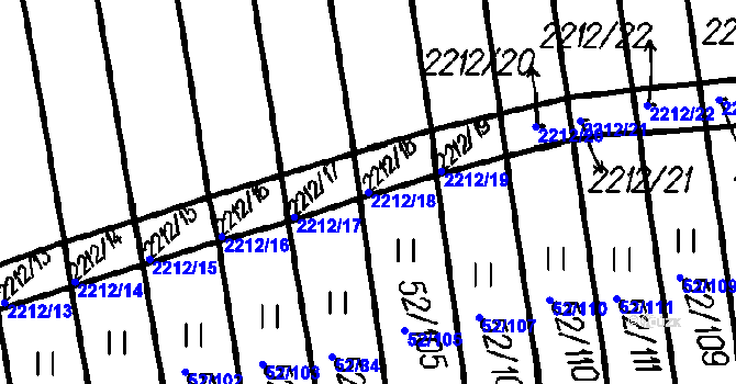 Parcela st. 2212/18 v KÚ Petrovice u Měčína, Katastrální mapa