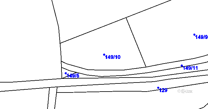 Parcela st. 149/10 v KÚ Vykmanov u Měděnce, Katastrální mapa