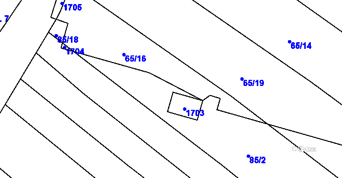 Parcela st. 85/16 v KÚ Medlice, Katastrální mapa