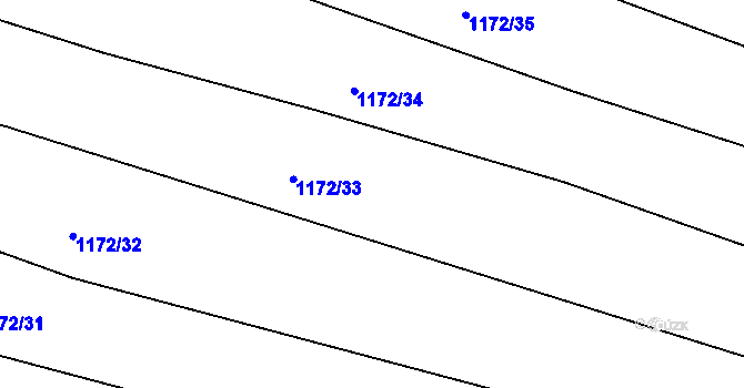 Parcela st. 1172/19 v KÚ Medlice, Katastrální mapa