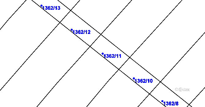 Parcela st. 1362/11 v KÚ Medlice, Katastrální mapa