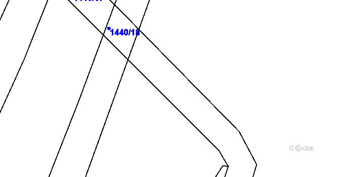Parcela st. 1440/14 v KÚ Medlice, Katastrální mapa