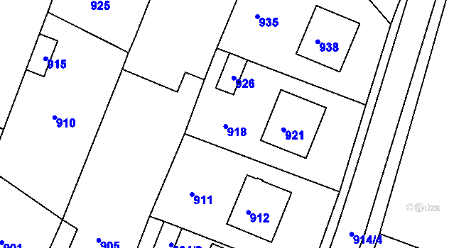 Parcela st. 51/7 v KÚ Medlov u Uničova, Katastrální mapa