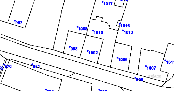 Parcela st. 69/3 v KÚ Medlov u Uničova, Katastrální mapa