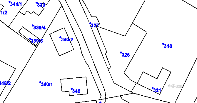 Parcela st. 643/2 v KÚ Medlov u Uničova, Katastrální mapa