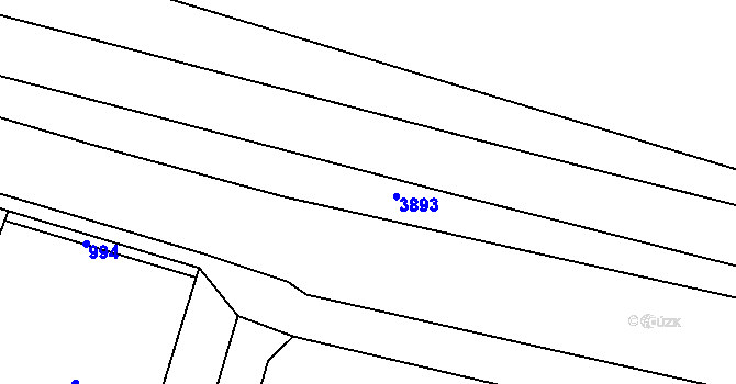Parcela st. 2096/2 v KÚ Medlov u Uničova, Katastrální mapa