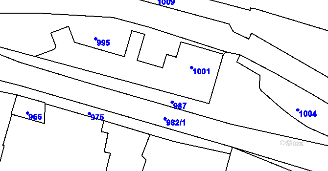 Parcela st. 3157/12 v KÚ Medlov u Uničova, Katastrální mapa
