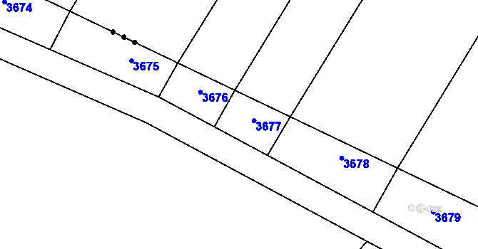 Parcela st. 681/27 v KÚ Medlov u Uničova, Katastrální mapa