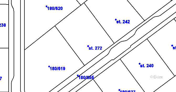 Parcela st. 272 v KÚ Medlovice, Katastrální mapa