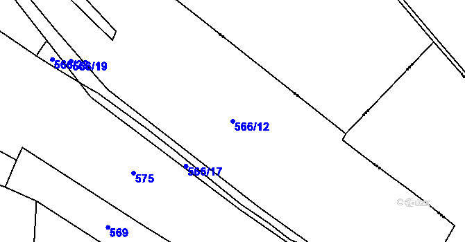 Parcela st. 566/12 v KÚ Mrsklesy, Katastrální mapa