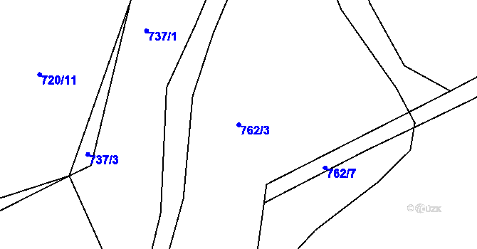 Parcela st. 762/3 v KÚ Měcholupy u Blovic, Katastrální mapa