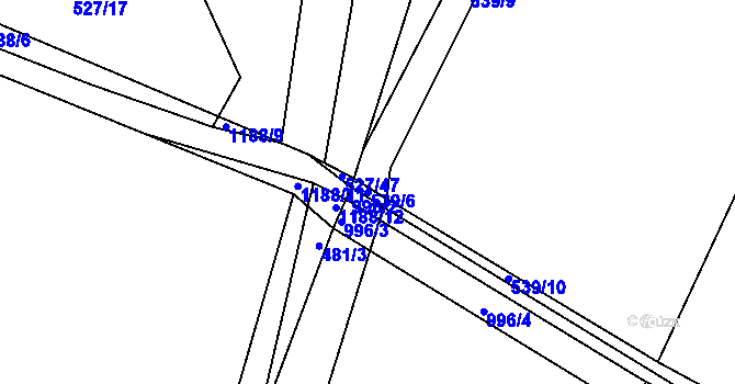 Parcela st. 539/6 v KÚ Měcholupy u Blovic, Katastrální mapa