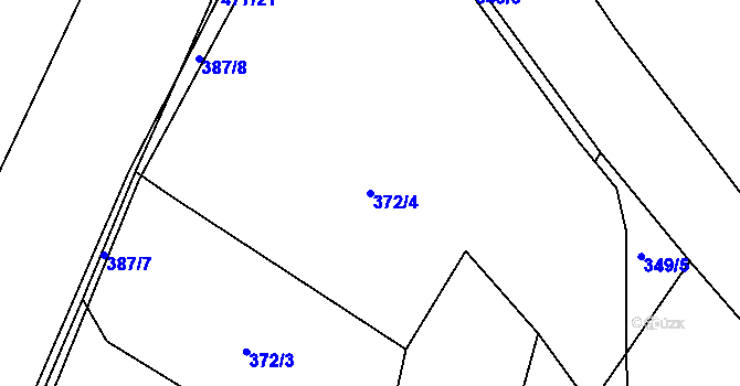 Parcela st. 372/4 v KÚ Měcholupy u Blovic, Katastrální mapa