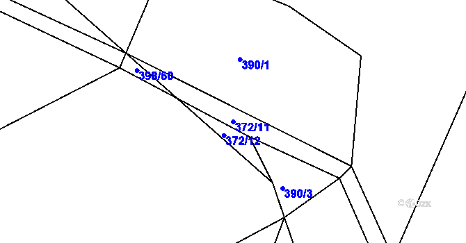 Parcela st. 372/11 v KÚ Měcholupy u Blovic, Katastrální mapa