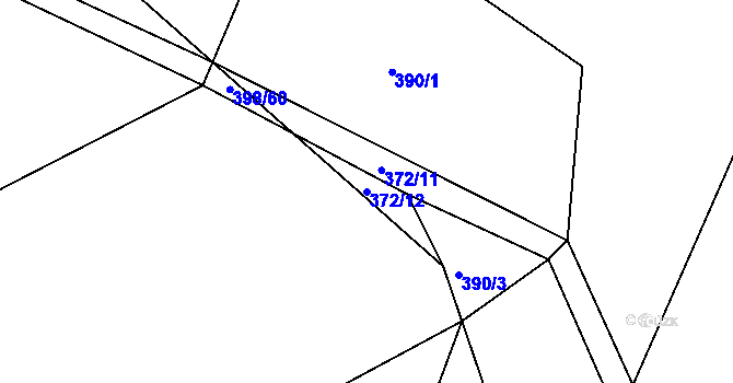 Parcela st. 372/12 v KÚ Měcholupy u Blovic, Katastrální mapa