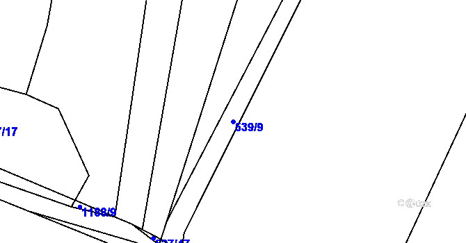 Parcela st. 539/9 v KÚ Měcholupy u Blovic, Katastrální mapa