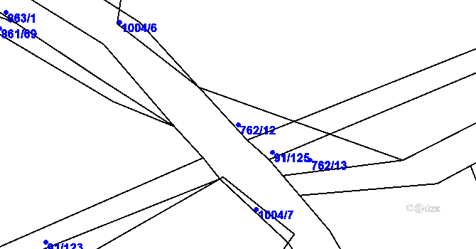 Parcela st. 762/12 v KÚ Měcholupy u Blovic, Katastrální mapa