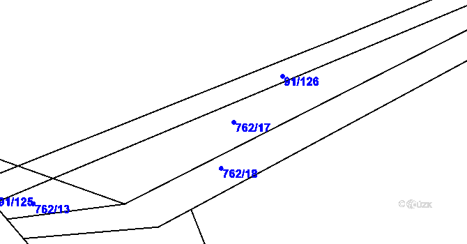 Parcela st. 762/17 v KÚ Měcholupy u Blovic, Katastrální mapa