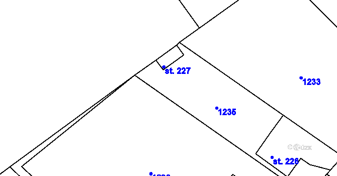Parcela st. 253/3 v KÚ Měcholupy u Žatce, Katastrální mapa