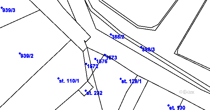 Parcela st. 128/2 v KÚ Měcholupy u Žatce, Katastrální mapa