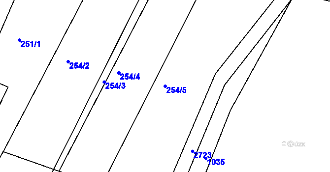 Parcela st. 254/5 v KÚ Melč, Katastrální mapa