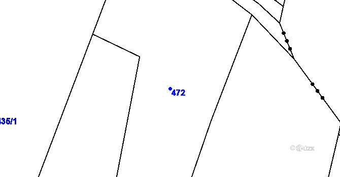 Parcela st. 472 v KÚ Melč, Katastrální mapa