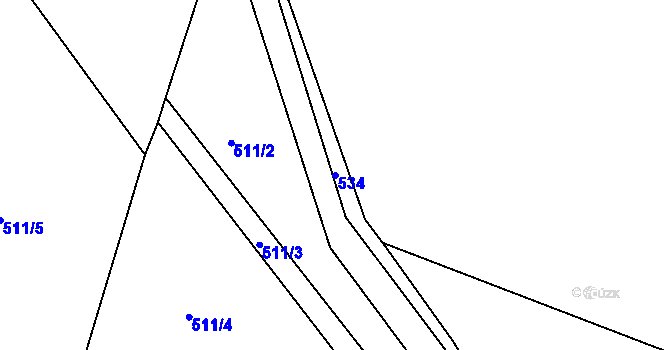 Parcela st. 534 v KÚ Melč, Katastrální mapa