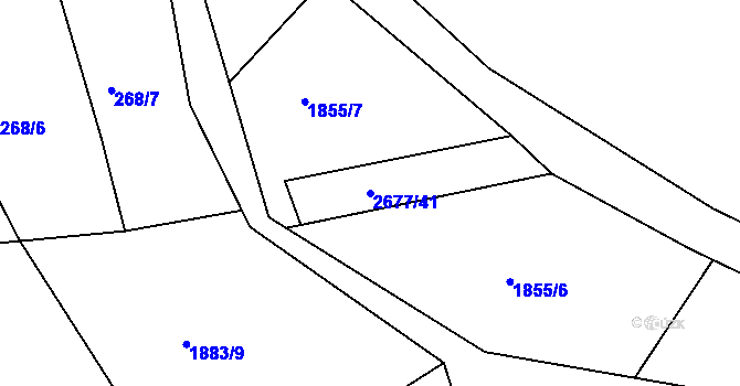 Parcela st. 2677/41 v KÚ Melč, Katastrální mapa